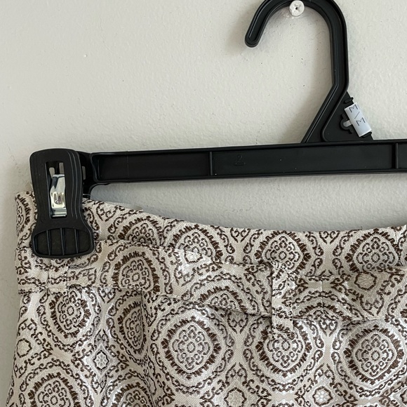 ALFANI TAUPE BROWN CREAM MEDALLION PENCIL SKIRT MATCHING BELT BUCKLE - Picture 6 of 8